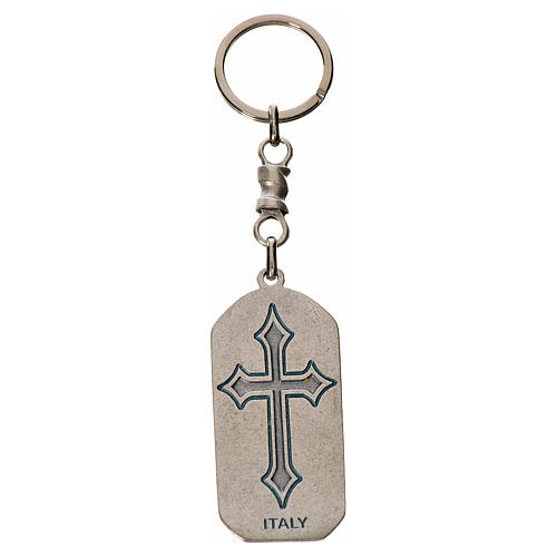 Keyring in zamak with Our Lady of Lourdes image 2