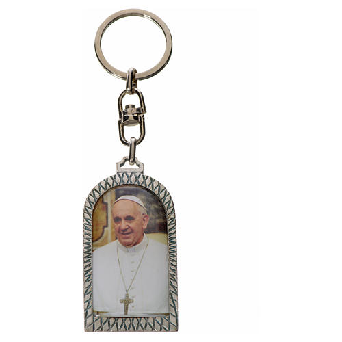 Schlüsselanhänger aus Zamak Papst Franziskus 3
