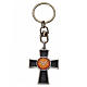 Keychain with Holy Spirit cross medal, zamak black enamel s1