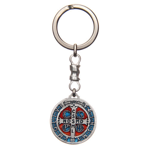 Portachiavi medaglia croce San Benedetto zama cm 2,9 2