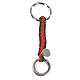 Key chain with Hail Mary prayer in Italian, red and green cord s2