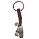 Key chain Embrace model with prayers in Spanish, red and blue cord s1
