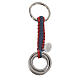 Key chain Embrace model with prayers in Spanish, red and blue cord s2