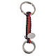 Key chain with ring featuring the Lord's prayer in Spanish, red cord s2