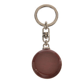 Keychain in wood and metal