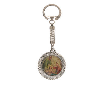 Schlüsselanhänger aus Metall Heilige Familie 3,5 cm