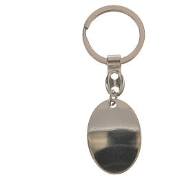 Key Ring Padre Pio oval shape s2