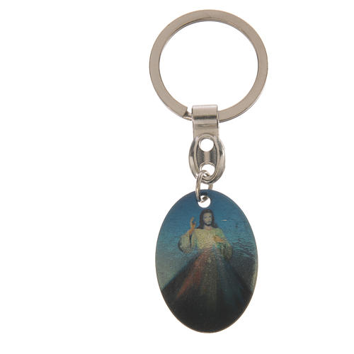 Oval Schlüsselring Barmherziger Jesus 1
