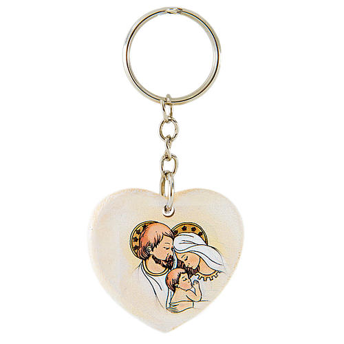 Key Ring Heart Holy Family 4cm 1