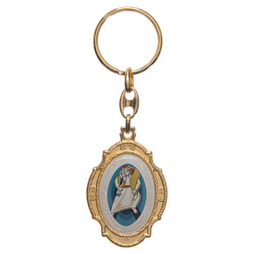 STOCK Key chain in golden metal with Jubilee of Mercy symbol 1