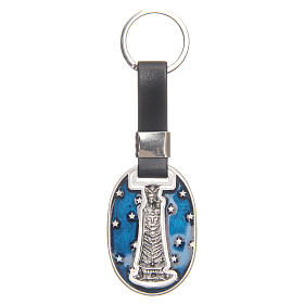 Keyring with Our Lady of Loreto, galvanised antique silver