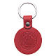 Sacrificial lamb key ring in real leather red Monks of Bethlehem s1
