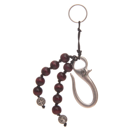 Saint Benedict single decade rosary key ring 2