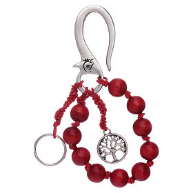 The Tree of Life decade rosary key ring