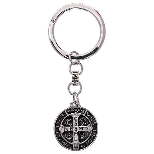 AMEN Schlüsselanhänger aus Silber 925, Heiliger Benedikt 2