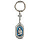 Keychain Padre Pio with blue enamel zamak s1
