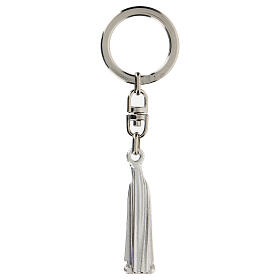 Schlüsselanhänger aus Zamack mit Figur der Muttergottes von Fatima
