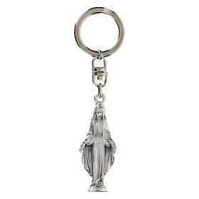 Porte-clé en forme de silhouette de la Vierge Miraculeuse