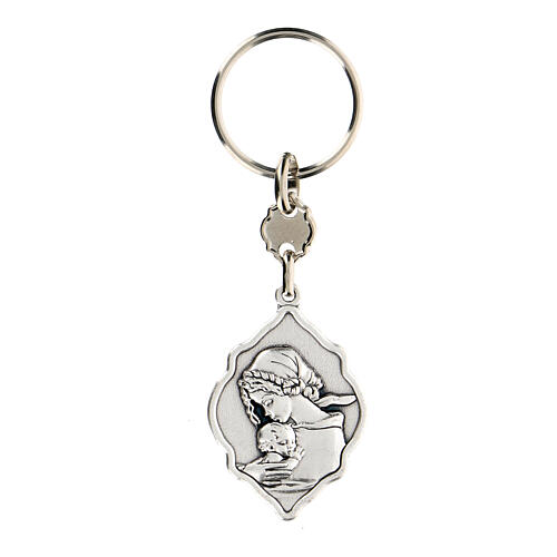 Virgin Mary keychain with child. 1