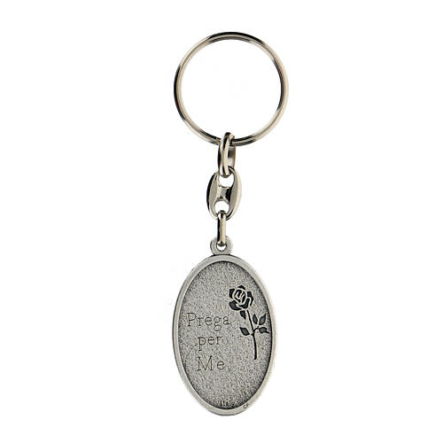 St Joseph keychain with writing 4 cm oval 2