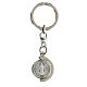 Saint Benedict keychain silvered revolving crescent s1