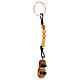 Keyring with sandal and 5 mm beads, Assisi olivewood s2