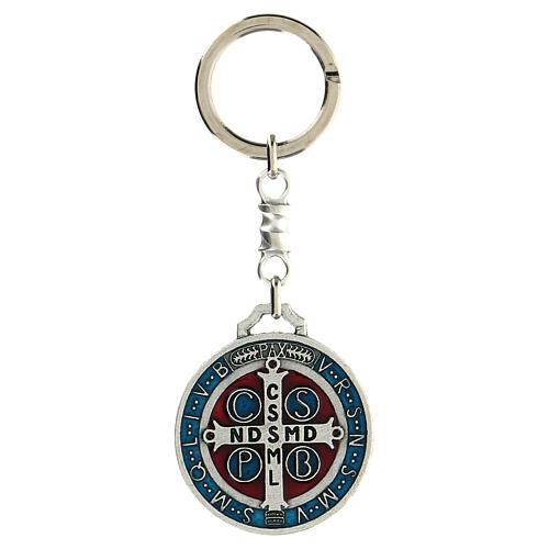 Schlüsselanhänger, Benediktusmedaille, Zamak, 5 cm 2
