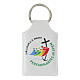 Key ring with 2025 Jubilee official logo, white eco leather, 4x2 in s3