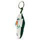 Key ring of 2025 Jubilee, green velvet padded cross, 3x2 in s2