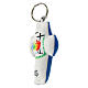 Key ring, 2025 Jubilee cross, blue velvet on the back, 3x2 in s2