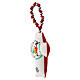 Single decade rosary with 2025 Jubilee cross, red velvet, metal beads s2