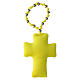 10er Rosenkranz zum Jubiläum 2025, mit Plüschkreuz, gelb, Samt, s4