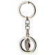 Swiveling key ring with silver Saint Benedict medal s2