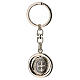 Swiveling key ring with silver Saint Benedict medal s4