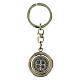 Rotating keychain with silver Saint Benedict medal s3