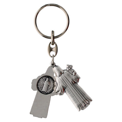 Llavero San Benito zamak 9 cm 3