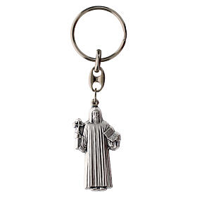 St. Benedict Keychain in Zinc Alloy, 9 cm