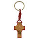 Key ring with cross, red edges, Carlo Acutis' image s2