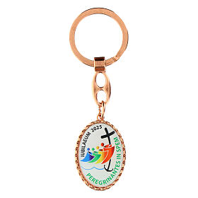 Key ring with Jubilee 2025 official logo, pink gold finish