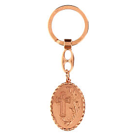 Key ring with Jubilee 2025 official logo, pink gold finish