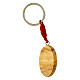 Carlo Acutis Keychain Red Rays Olive Medal, 3x3 cm s2