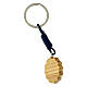 Carlo Acutis' key ring, olivewood sun with blue background s2