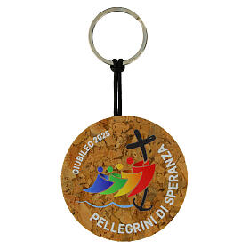 Jubilee 2025 cork keychain with logo, Italian