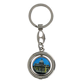 Key ring with rotating medal, Jubilee logo and St. Peter's, 1.4 in