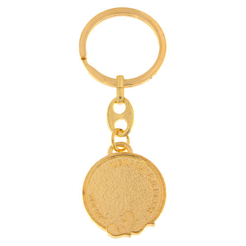 Golden metal keychain Jubilee anchor cross 3 cm Endless 2