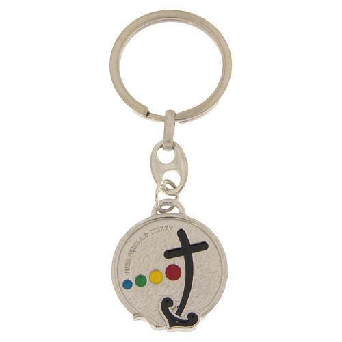 Versilberter Jubiläums-Schlüsselanhänger Ankerkreuz 3 cm Endless 1