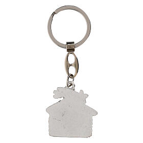 Nativity key ring with enameled comet star