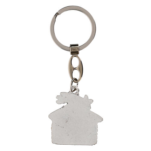 Nativity key ring with enameled comet star 2