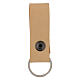 Portachiavi Prima Comunione h 8 cm cuoio uva spiga pirografata s3