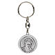Circular key ring of Carlo Acutis, 1.2 in, silver zamak s1